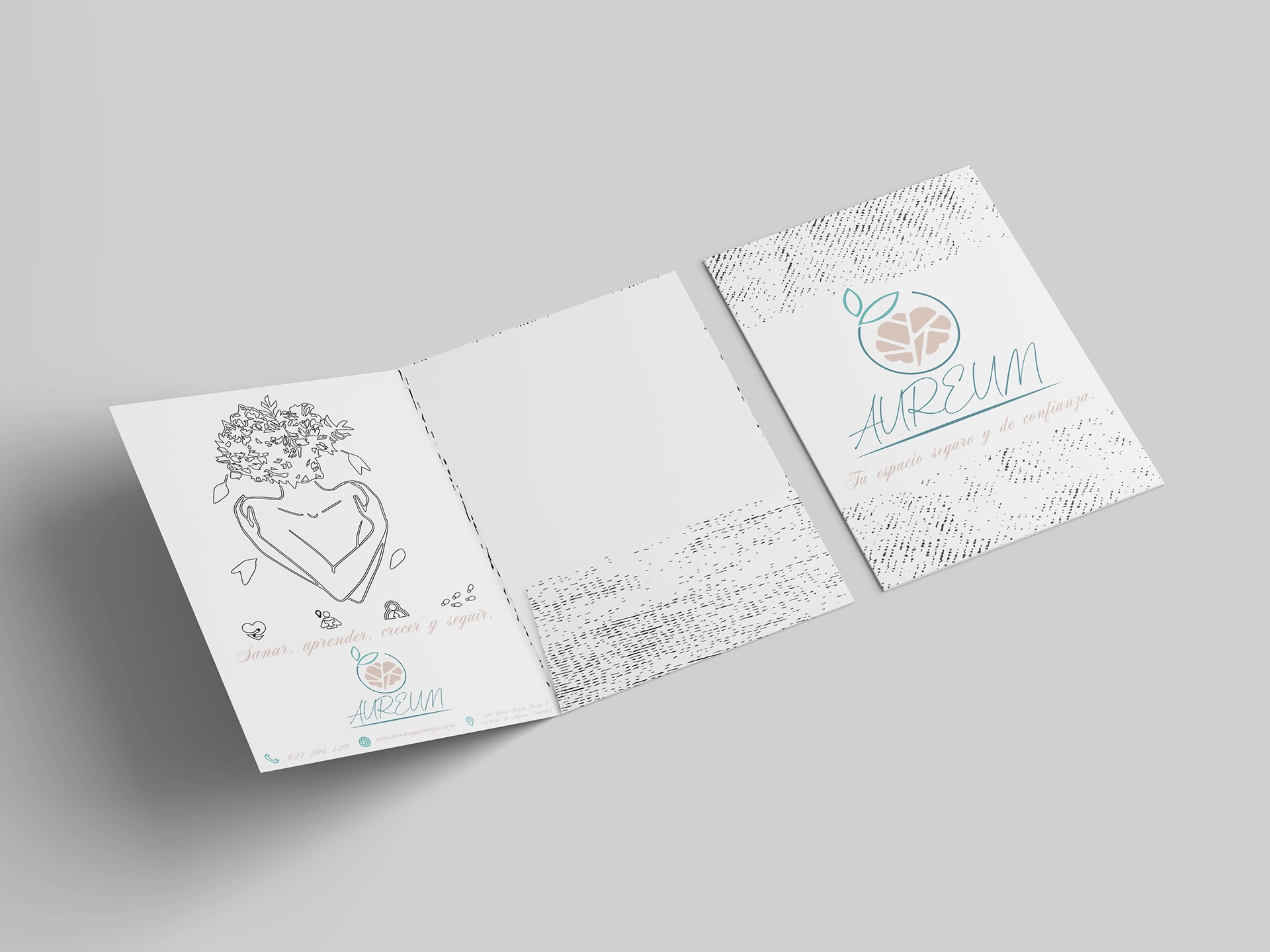 Aureum Psicología - Diseño Carpeta con Solapa